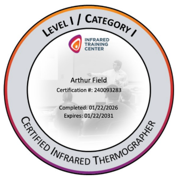 FLIR Level 1 Certified Thermographer badge