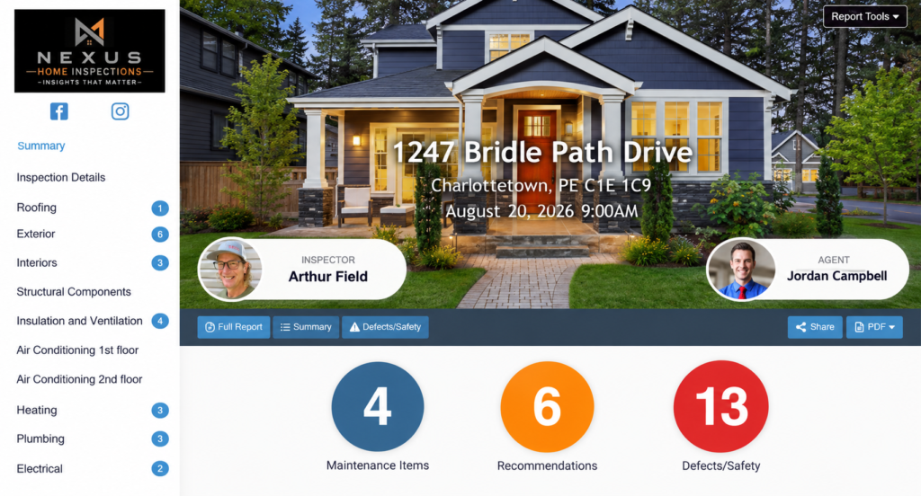 Nexus Home Inspections sample inspection report